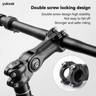 yuksok Bicycle Stem Riser, Adjustable 60 Degree Bicycle Handlebar Extension, Black, for Cycling Repa