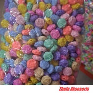 1 Pound And 1/2 Pound Large Pastel Flower Beads Craft Materials
