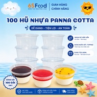 Set of 50,100 Panna Cotta Jars with Lid, Transparent Plastic Jars - 6SFOOD