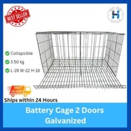 Battery Cage 2 Doors Galvanized/Coated blue color/Breeding cage/Paitlugan ng manok/Kulungan ng manok