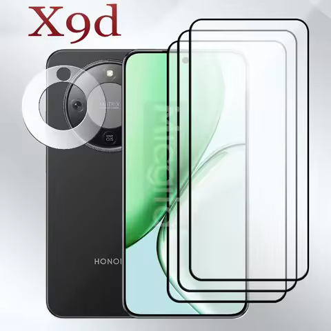 Sale 9H Tempered Glass Screen Protector For Honor X9d Full Cover Anti-Scratch +X9d Soft Fiber Camera