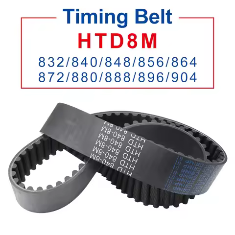 1 Piece Rubber Belt HTD8M-832/840/848/856/864/872/880/888/896/904 Teeth Pitch 8 mm Transmission Belt