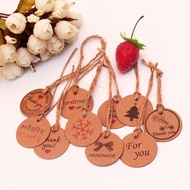 KY🎁New Kraft Paper round Tag Cartoon Card Christmas Greeting Children's Gift E-Commerce Card Set Series JVXT