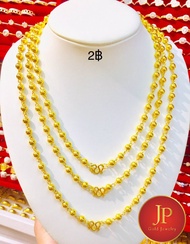 สร้อยคอลายเม็ดประคำ 6.0มิม  น้ำหนัก2บาท ทองชุบ ทองหุ้ม สวยเสมือนจริง JPgoldjewelry