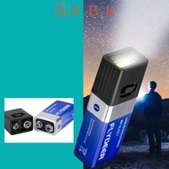 Glowingbubbles 9V Battery Flashlight 9V Mini LED Key Light 6F22 Battery COB Outdoor Lighting Work Li