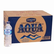 Diskon! Air Mineral Aqua Botol 600 Ml 1 Dus Isi 24 Gojek Grab Only