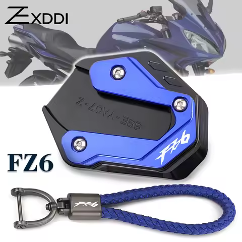 For Yamaha fz6 fz6r fz6-s2 FZ 6 FZ6 2004 -2009 2008 Motorcycle Side Stand Kickstand enlarged plate C