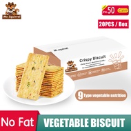 Mr.Squirrel Vegetable Thin Biscuits Crackers 20PCS/BOX Healthy Snacks Cookies Wholesale