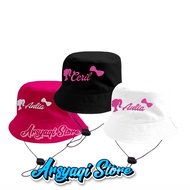 CHILDREN'S BUCKET HAT WITH BARBIE LOGO FONT MODEL, FREE NAME EMBROIDERY Kids Hat
