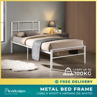 Super Single Metal Bed / Strong Bed Frame / Suitable HDB House rental Project Flexidesignx GINA