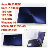 Asus UX534FTC Core i7-10510 16G ram 1TB SSD 15.6inch. Windows 10 NVidia GTX1650-4G Price:24,999