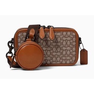 Authentic COACH/Coach CHARTER SLIM IN SIGNATURE JACQUARD CROSSBODY BAG