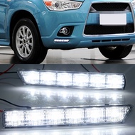 CSCSNL 1 Pair LED DRL Daytime Running Lights Daylight Waterproof Fog Head Lamp For Mitsubishi ASX 20