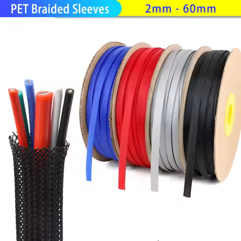 2/5/10M 2mm-60mm Flexible Wire Loom for Auto/Electrical Cable Protection Cable Abrasion Heat Resista