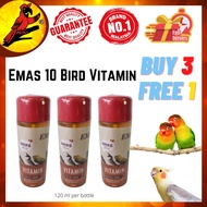 MPT Emas10 Bird Vitamin Burung Murai Batu Parrot Vitamin Burung Baji Vitamin Lovebird Vitamin Merbok