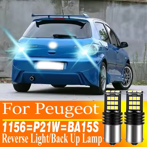 2pcs BA15S P21W Led Backup Lamp Bulb Reverse Light Canbus For Peugeot 307 206 207 208 308 5008 107 1
