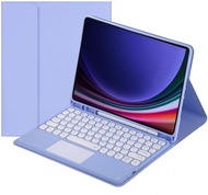 Bluetooth Touchpad Keyboard Case for Samsung Galaxy Tab A9 S10 S9 FE Plus Keyboard Case with Pen Hol