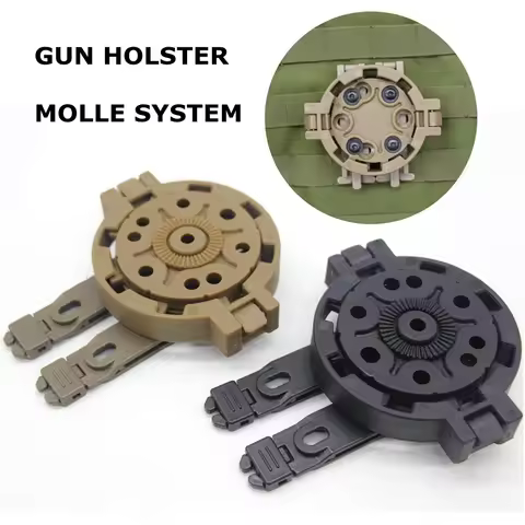 Gun Holster Molle Quick Disconnect Kit 360 Degree Angles Platform Holster Adapter for G17 19 22 23