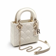 DIOR Lady dior藤格紋黛妃包 - mini白金