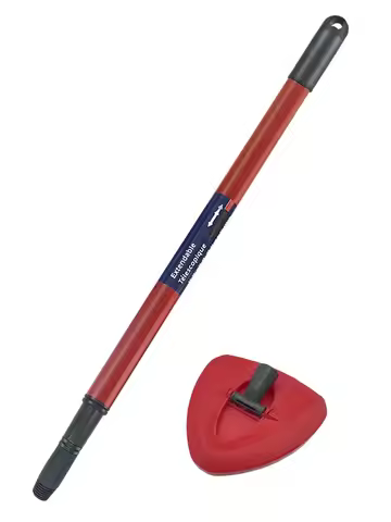 1*Extendable Spin Mop Handle + 1*Triangle Base Compatible with O-Cedar and Vileda, Replacement Parts
