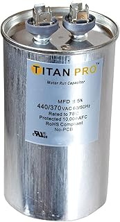 Titan TRCFD355 Dual Rated Motor Run Capacitor Round MFD 35/5 Volts 440/370