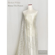 1/ 2 meters Brocade Fabric Colored Brocade/ Broken White