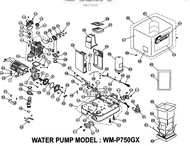 อะไหล่ปั๊มน้ำฮิตาชิ ตำแหน่ง 37 2P4ZH6856A รุ่น WM-P750 GX