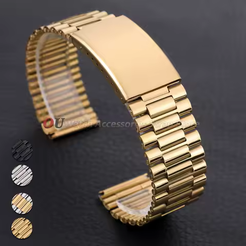 Stainless Steel Watchstrap 18mm 20mm 22mm for Huewei for Smartwatch Metal Bands for Seiko Universal 