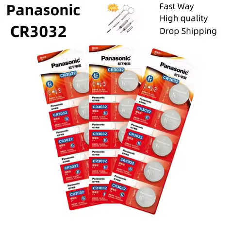 Panasonic CR3032 Button Battery 3V Access Card Suitable for High-voltage Test Pen Touareg Car Key Re