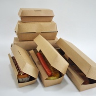 Hot dog paper boxes, burger paper boxes, french fries, fried chicken, french fries, paper boxes, kra