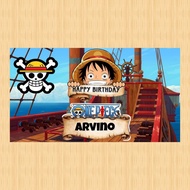 ONE PIECE banner, children's birthday banner, ONE PIECE background, custom children's birthday backd