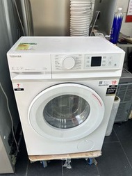 新淨二手TOSHIBA 東芝 TW-BL80A2H WW 白色 7公斤 1200轉 變頻 超薄前置式洗衣機