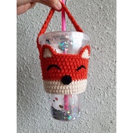 Fox cup sleeve crochet cup sleeve coffee sleeve