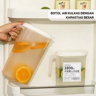 POL Living 2.5L Plastic Water Jug Transparent Refrigerator Bottle Heat and Cold Resistant BPA Free T
