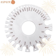 ESPOIR Thickness Gauge, Round Dual Sided Design Stainless Steel Round Wire Gauge, Non-Ferrous Metal 