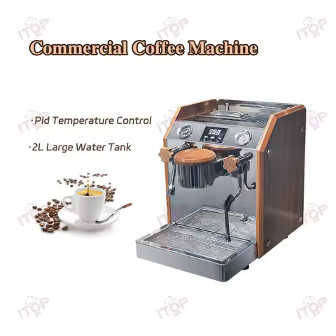 ITOP KFJ3T Coffee Machine Vibration Pump Dual Boiler 2L for Steam+ 0.8L for Brewing PID Control 2L W
