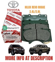 READY STOK Toyota front disc brake pad hilux revo rogue 2.4L 2.8L gun125 gun126 /fortuner tgn156/fj 