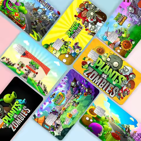 P-Plants vs Z-Zombies Anime Game Anime Sticker Film Skin Cover Case for Small Large No Chip Debit Cr