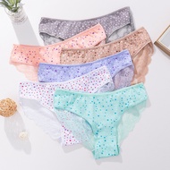 Seluar Dalam Wanita 🌺 Briefs Kapas Renda Seksi Dengan Hiasan / Women Cotton Panties Briefs Plus Size