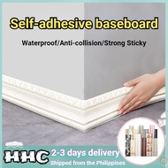 3D pattern embossed foam skirting wall sticker 2.3M soft foam floor waist skirting board