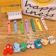 Creative Cartoon Alphabet Lore Keychains Children Toys English Letters Animal Pendant for Students Bag Accessories Christmas Gift