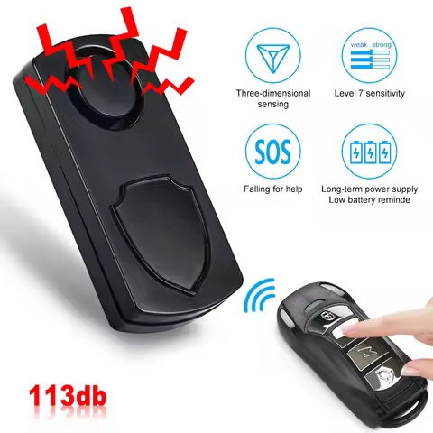 113db Wireless Motorcycle Alarm Remote Control Waterproof Bicycle Alarm for Moto Electric Anti-Theft