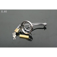 Men s stainless steel metal chastity device with catheter penis lock penis lock cb6000