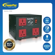 PowerPac Converter Transformer 2000W Heavy Duty Step Up &amp; Down Voltage 110V / 220V Voltage Regulator (ST2000)
