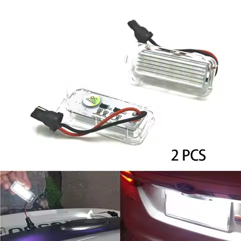 2pcs LED Number License Plate Light Lamp For Ford Escape Explorer Ranger C-MAX Grand C-Max S-MAX B-M
