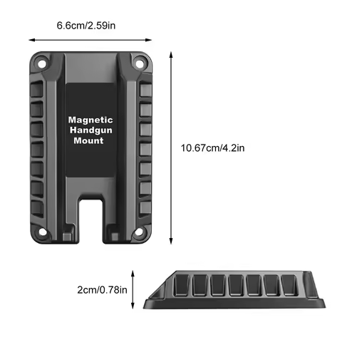 &Gun Mount Magnetic Pistol Holder Handgun Car Bedside for Glock G17 19 22 34 43X Taurus G2C 1911 Hun