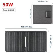 แผงโซลาร์เซลล์แบบพับได้ 60W แบบพกพา USB Type-C กระเป๋าพับกลางแจ้ง Power Charger สําหรับโทรศัพท์เดินป