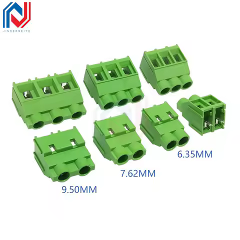 5Pcs Spacing 6.35MM 7.62MM 9.5MM Screw PCB Terminal Block Connector KF635 KF762 KF950 2Pin 3Pin 300V