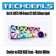 Nzxt RL-KRX73-RW Kraken X73 RGB 360mm Liquid Cooler w/AER RGB Fans - Matte White