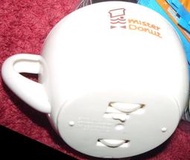 【企業玩具】《Mister Donut 甜甜圈》底部有輪子會走的塑膠咖啡杯玩具
